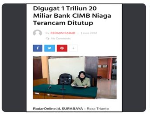 Digugat 1 Triliun Bank CIMB Terancam Ditutup
