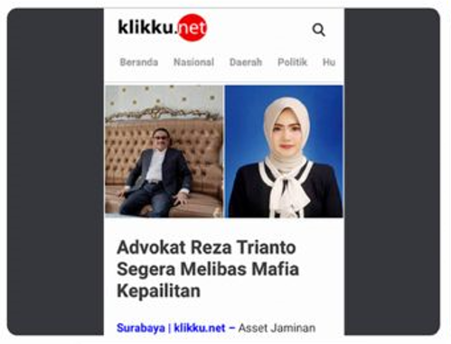 Advokat Reza Trianto Melibas Mafia Kepailitan